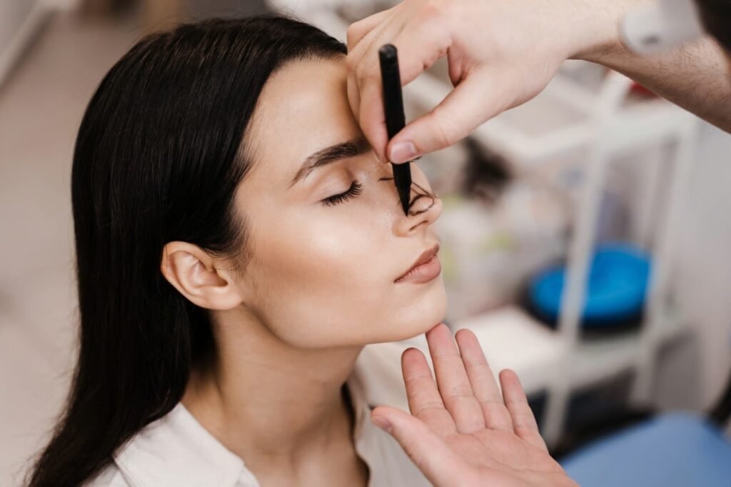 Rhinoplasty nose marking and surgical planning by specialist at MicroCare ENT Hospitals Hyderabad Telangana